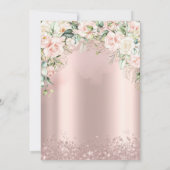 Rozen Jurk Roos Gouden Glitter Confetti 50th Kaart (Achterkant)