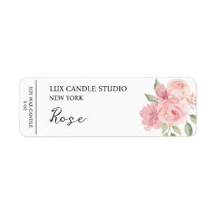 Rozen kaarsetiket etiket