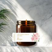 Rozen kaarsetiket etiket
