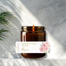 Rozen kaarsetiket