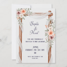 Rozen Kaart Wedding-uitnodiging
