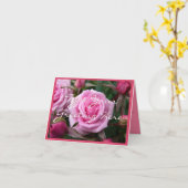Rozen kaarten Roze bloemen Aangepast Wenskaart (Gele Bloem)