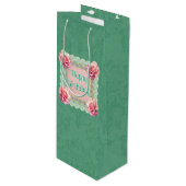 Rozen Kant Damast Cadeautas Victorian Stijl (Voorkant Gekanteld)