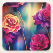 Rozen Kartonnen Onderzetters (Voorkant)