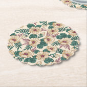 Rozen Kartonnen Onderzetters (Gekanteld)