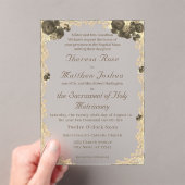  Rozen Katholieke bruiloft Acryl Uitnodigingen (Insitu (Draagbaar))