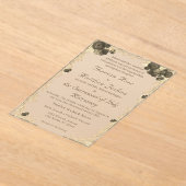  Rozen Katholieke bruiloft Acryl Uitnodigingen (Laagn)