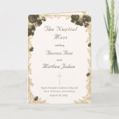  Rozen Katholieke bruiloft programma (Voorkant)