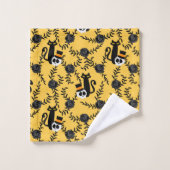 Rozen, Katten en Schedel Bad Handdoek (Wasdoekje)