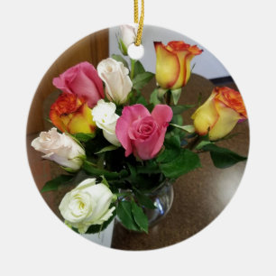 Rozen Keramisch Ornament