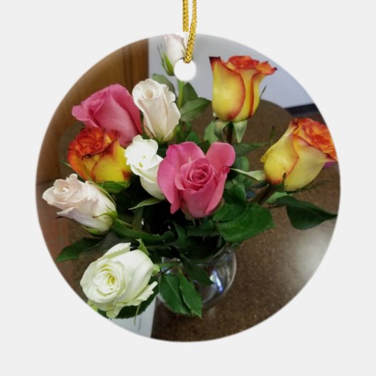 Rozen Keramisch Ornament (Voorkant)