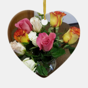 Rozen Keramisch Ornament