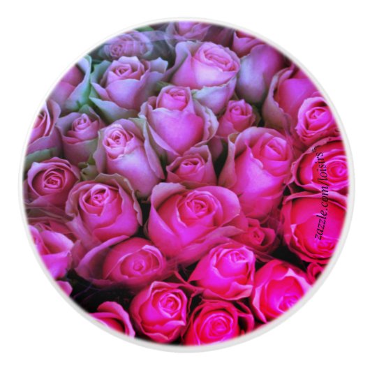 Rozen Keramische Knop (Voorkant)