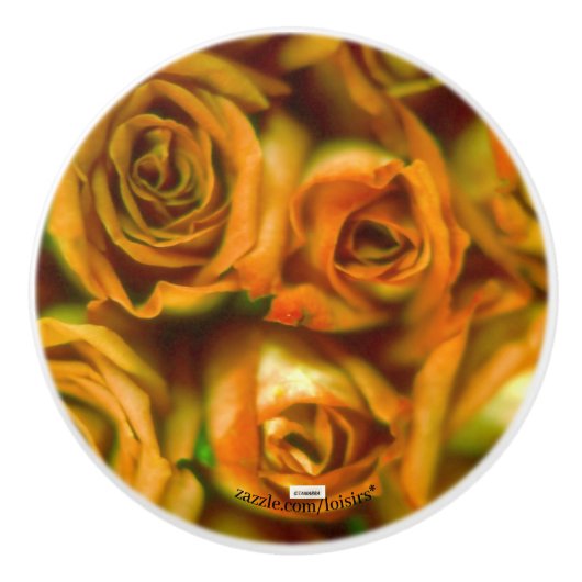 Rozen Keramische Knop (Voorkant)