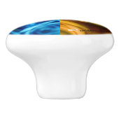 Rozen Keramische romp Knop (Zijkant)