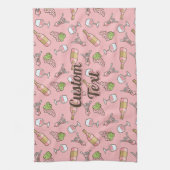 Rozen keukenhanddoek voor wijn (Verticaal)