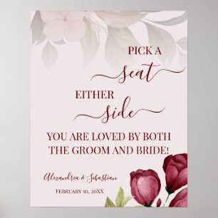 Rozen kiezen een stoel aan weerszijden poster