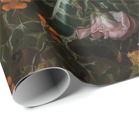 Rozen klaprozen en andere bloemen - Rachel Ruysch Cadeaupapier (Rol Hoek)