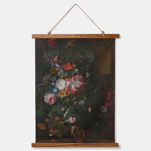 Rozen klaprozen en andere bloemen - Rachel Ruysch Hangend Wandkleed (Voorkant)