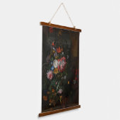 Rozen klaprozen en andere bloemen - Rachel Ruysch Hangend Wandkleed (Gebogen)