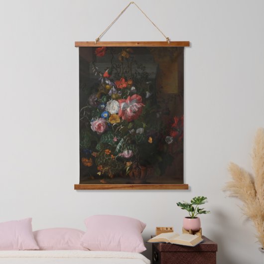 Rozen klaprozen en andere bloemen - Rachel Ruysch Hangend Wandkleed (Slaapkamer)
