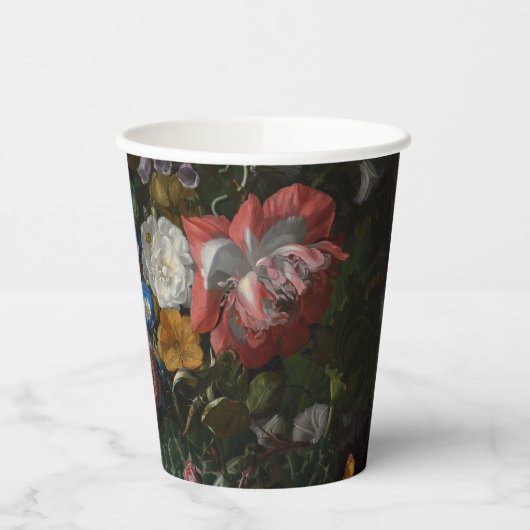 Rozen klaprozen en andere bloemen - Rachel Ruysch Papieren Bekers (Links)