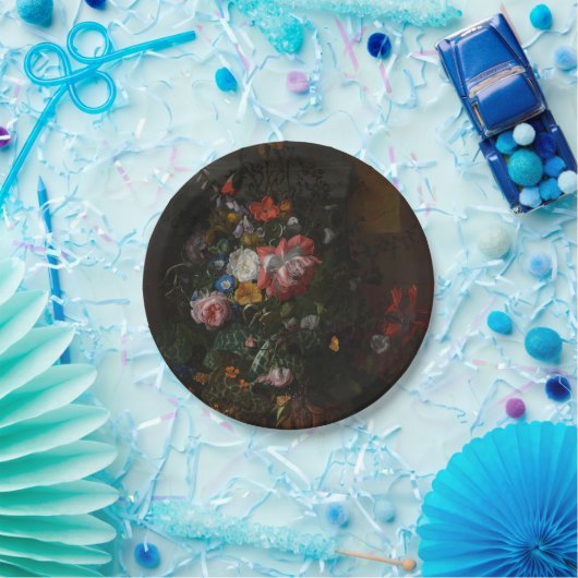 Rozen klaprozen en andere bloemen - Rachel Ruysch Papieren Bordje (Feest)