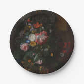 Rozen klaprozen en andere bloemen - Rachel Ruysch Papieren Bordje (Voorkant)