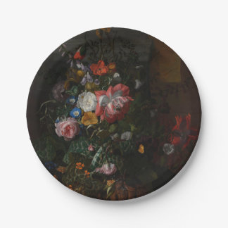 Rozen klaprozen en andere bloemen - Rachel Ruysch Papieren Bordje