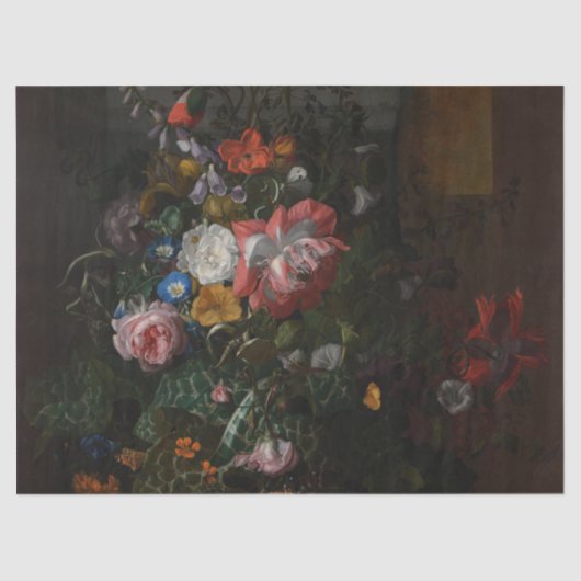 Rozen klaprozen en andere bloemen - Rachel Ruysch Tissuepapier (Voorkant)