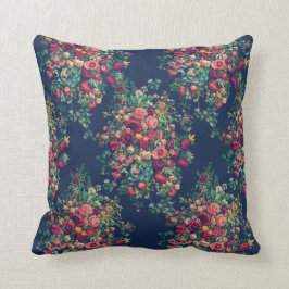  Rozen Klassieke Blauwe Kleur Rich Damask Kussen