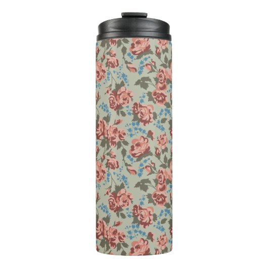 Rozen & Klokjesbloemen Thermosbeker (Voorkant)