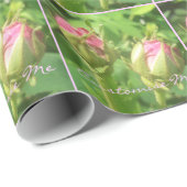 Rozen knoppen cadeaupapier (Rol Hoek)