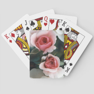 Rozen knoppen pokerkaarten