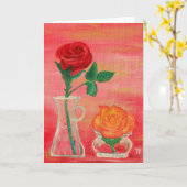 Rozen knoppen - Wenskaart Kaart (Gele Bloem)