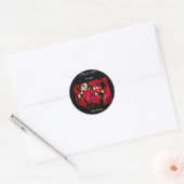 Rozen komen naar onze bruiloft-stickers ronde sticker (Envelop)