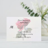Rozen Koppel RSVP Kaartje (Staand voorkant)