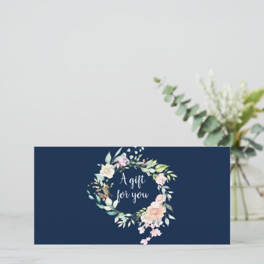 Rozen Krans Waterverf Bloemige Certificaat (Staand voorkant)