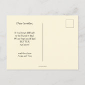 Rozen krijgen snel Briefkaart (Achterkant)