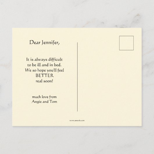  Rozen krijgen snel Briefkaart (Achterkant)