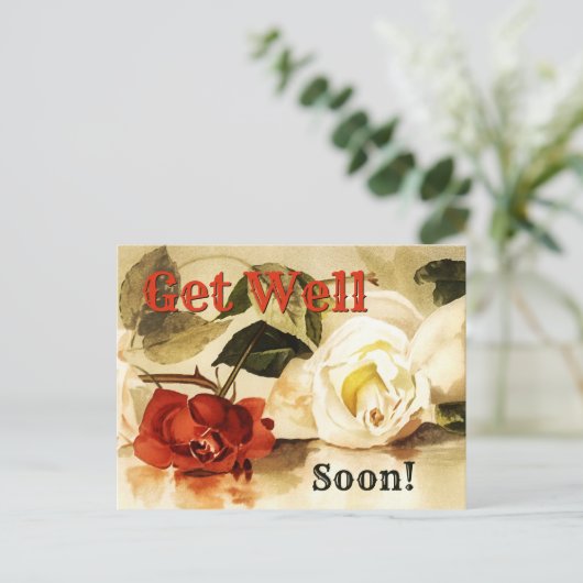  Rozen krijgen snel Briefkaart (Staand voorkant)