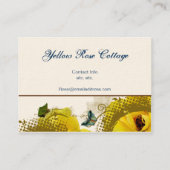 Rozen, Kroon, Zwemmen en Butterflies Visitekaartje (Achterkant)