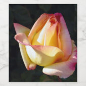 rozen kroonblaadje wijnlabel wijn etiket (Enkel label)