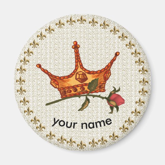 Rozen kroonmagneet magneet (Voorkant)