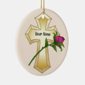 Rozen Kruis Keramisch Ornament (Rechts)