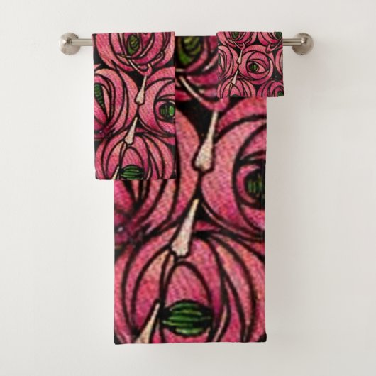Rozen, kunstschilderij van Charles Mackintosh Bad Handdoek (Insitu)