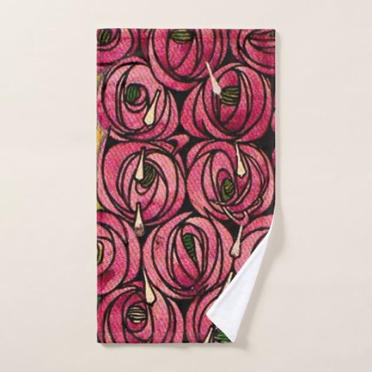 Rozen, kunstschilderij van Charles Mackintosh Bad Handdoek (Handdoek)