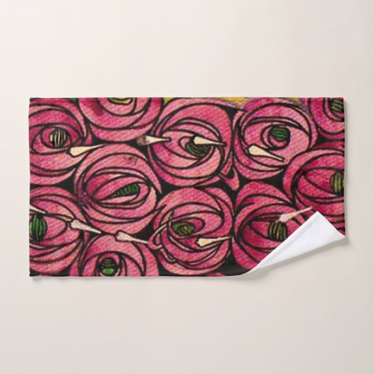 Rozen, kunstschilderij van Charles Mackintosh Bad Handdoek (Handdoek)