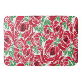 Rozen Landrode groene bloem Badmat (Voorkant)