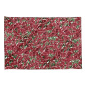 Rozen Landrode groene  bloem Kussensloop (Achterkant-Rechts)